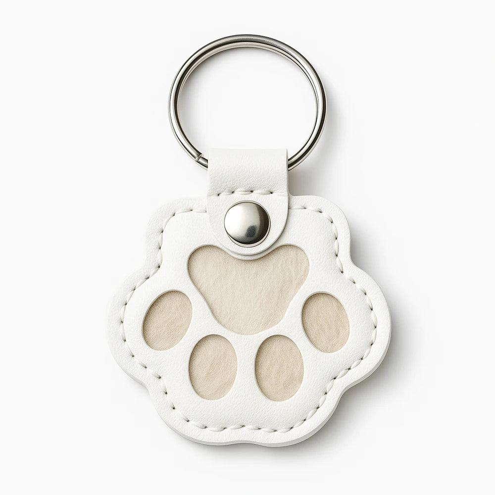 Vegan Leather Pet Hair Keepsake Keyring
